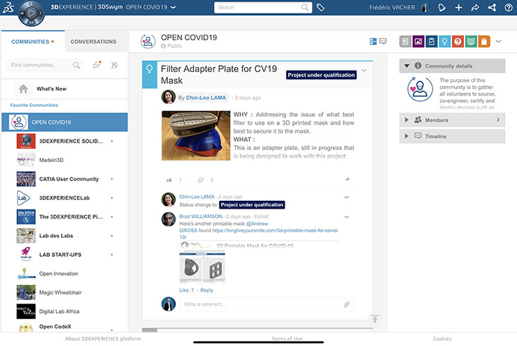 Dassault Systèmes COVID OPEN Community